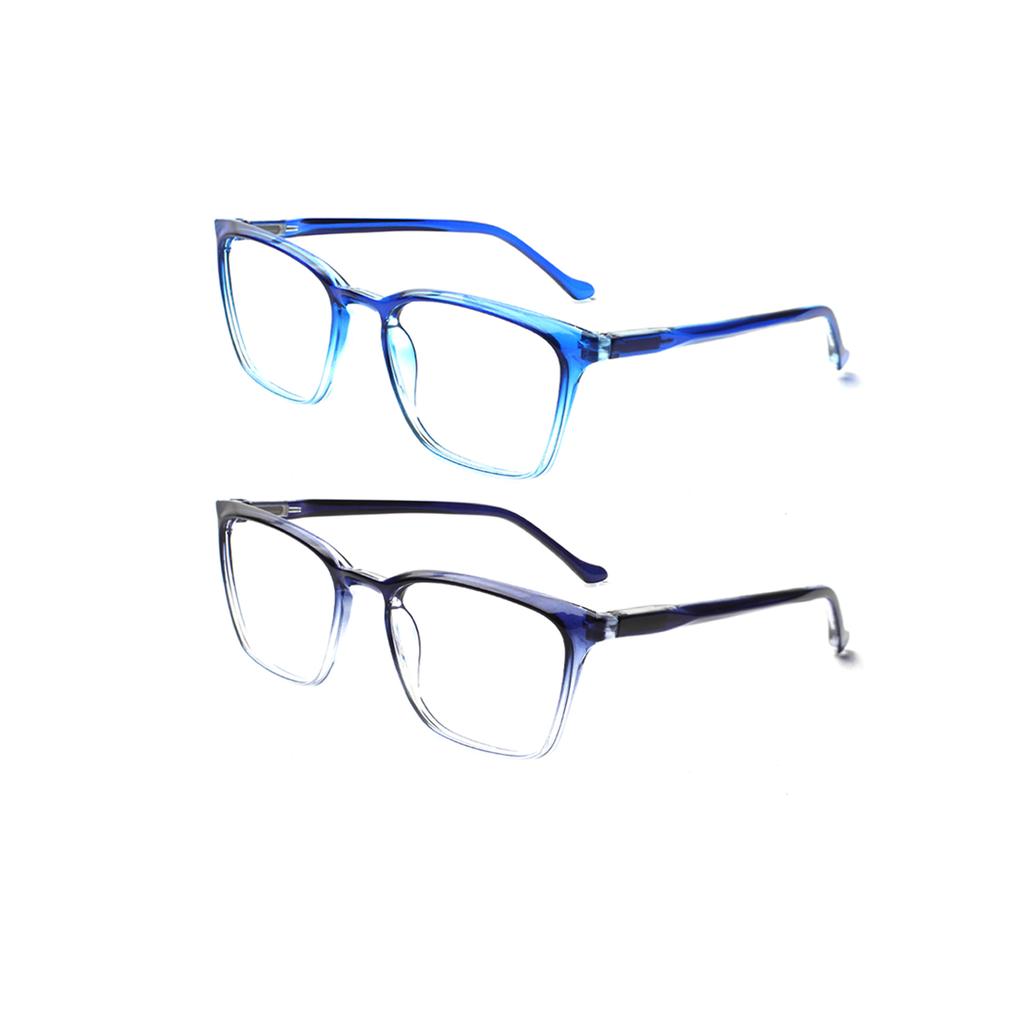 TUREZING Reading Glasses For Men Women Rectangular Gradient Color Fashion Prescription Glasses Lightweight Durable