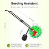 Hand-Pushed Seeder, 12-Hole Corn Planter, Portable Roller Seeder, 5-Inch Spacing Precision Seeder and Fertilizer