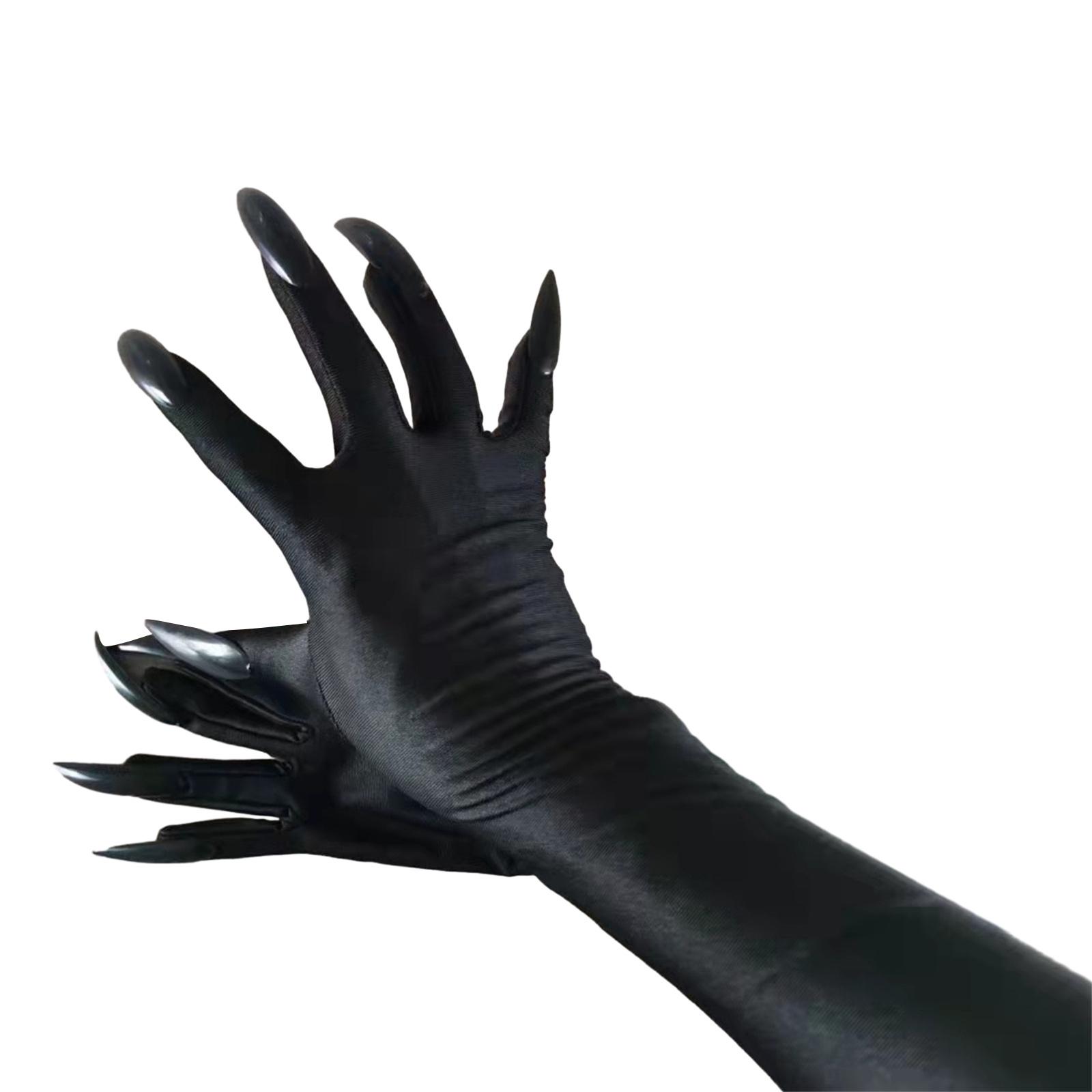 

Scary Halloween Wolf Claw Gloves Handmade Fingernails Witches Hand Mardi Gras Long Nails Birthday Cosplay Costume