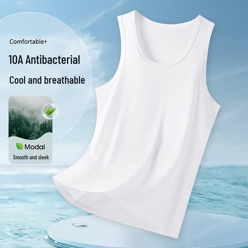 MiiOW Men s Modal Ice Silk Sleeveless Undershirt 2XL