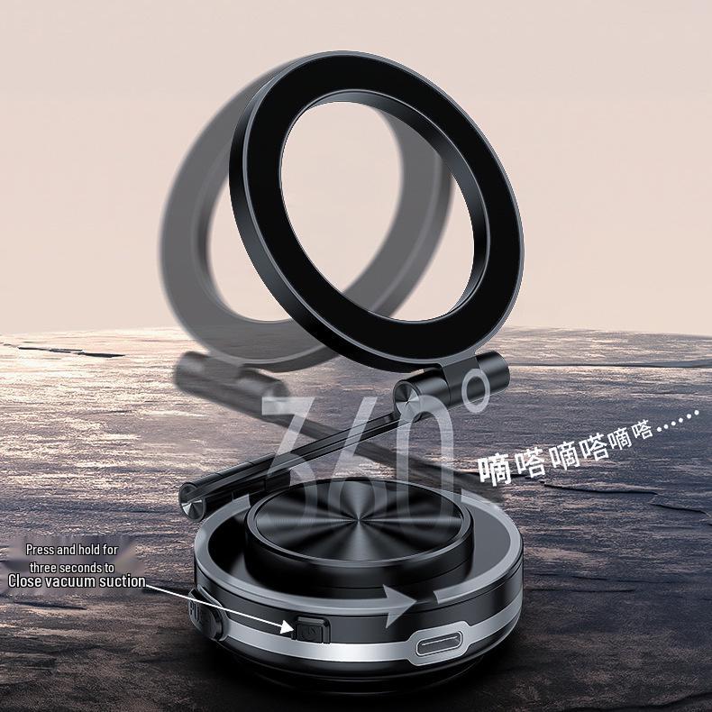 360° Rotating Car Phone Holder with Strong Magnetic Bracket and Automatic Folding