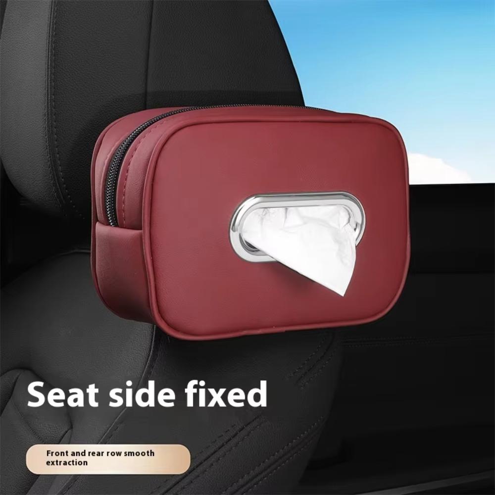 PU Leather Car Tissue Box Multifunctional Backseat Tissue Case Car Napkin Holder  Sun Visor