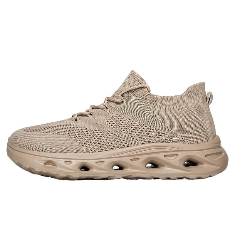 Wide-Footed Large-Size Men'S Shoes Sports Fly-Woven Mesh Shoes Breathable And Lightweight Soft-Soled Travel Walking Shoes Men