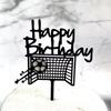 1PC Acrylic Boy Football Sports Theme Happy Birthday Cake Topper Cartoon Kids Soccer  Decoration Party Supplies