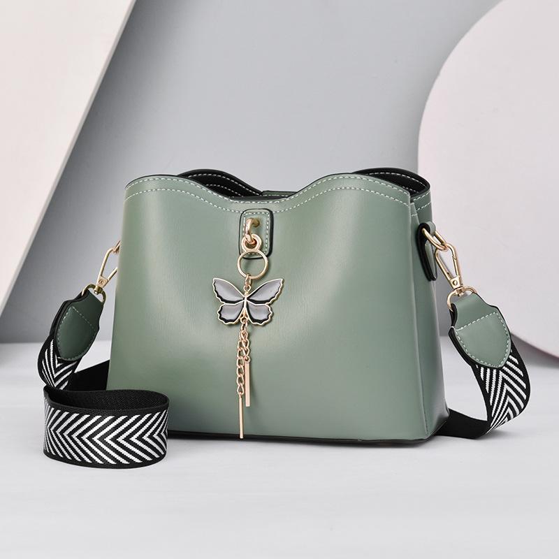 [Shichen Women's Bag] New Bow Shell Bag Simple Large Capacity Fashion Solid Color Messenger Bag