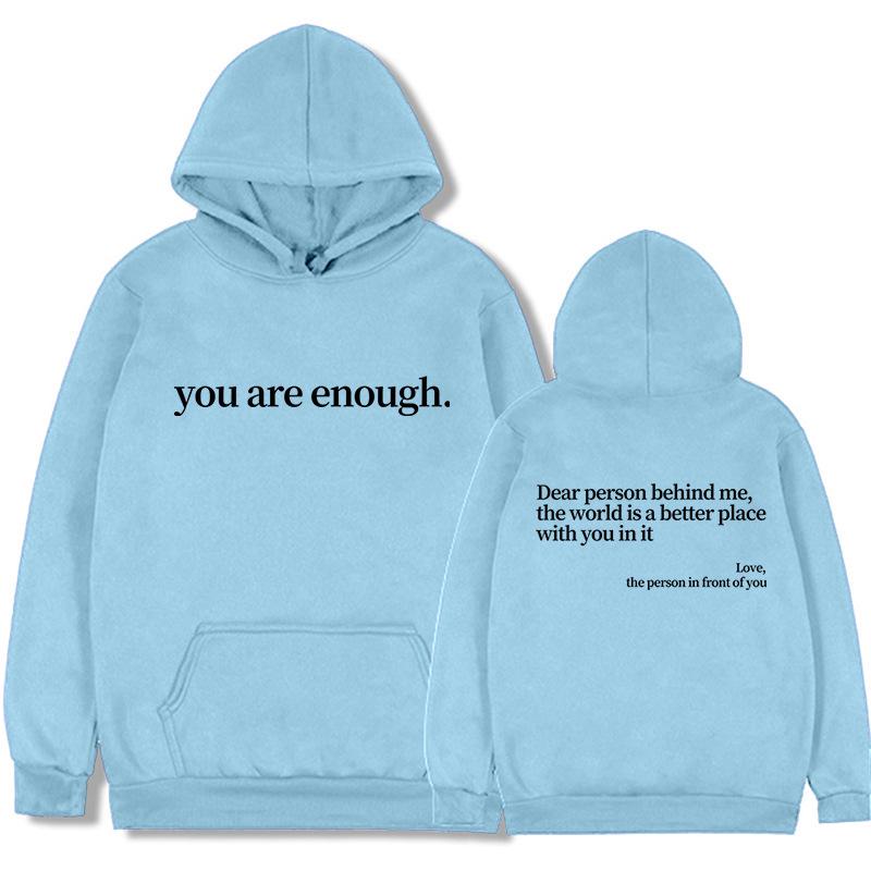 2024 European & American Fashion "Dear Person Behind Me" Loose Hoodie