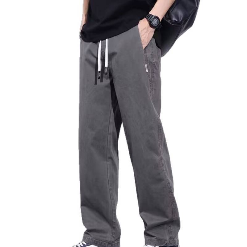 American Retro Mens Casual Pants With Polyester Fabric For Summer Daily Wear