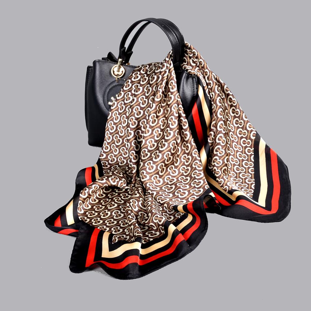 Yellow Blue Women Silk Scarf Accessory 70*70cm Fashion Girls Pattern Winter Scarves Bufand Spring Fall Square Head Scarf