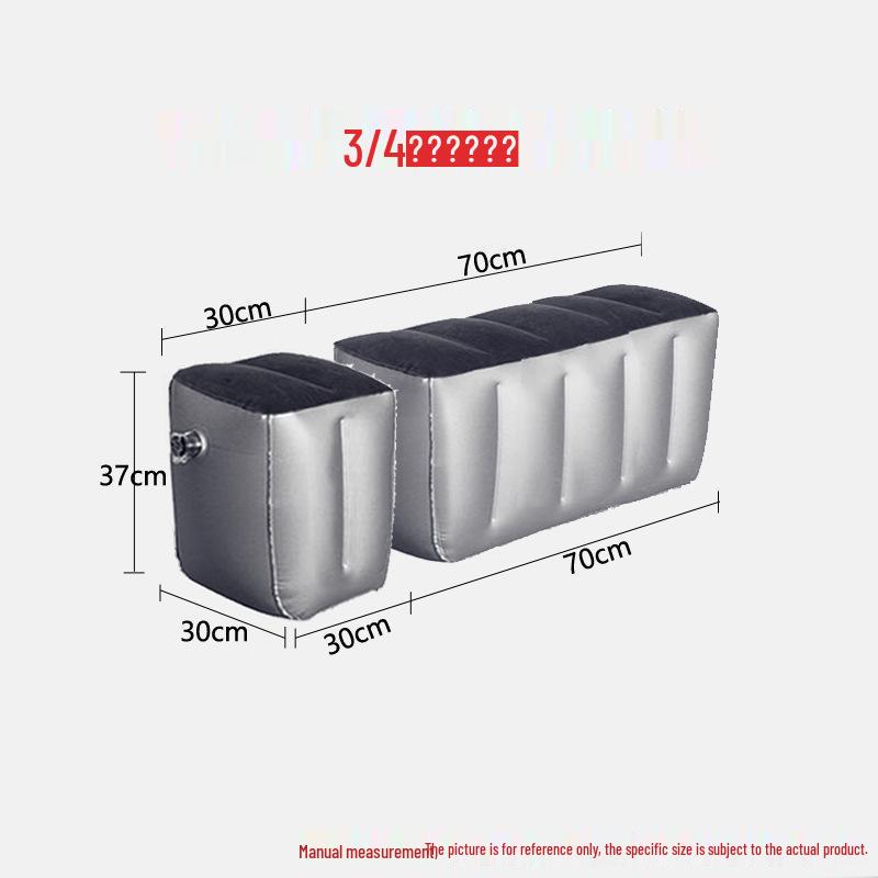 Inflatable Car Bed and Footrest for Rear Seat Use In Sedans and SUVs
