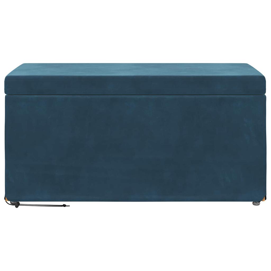 Stool Blue 81 X 41 X 40 Cm Velvet and Engineered Wood