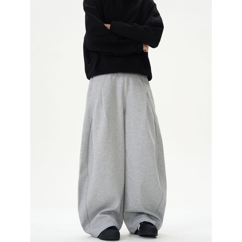 Kisko New American Deconstruction Design Wide-Leg Curved Knife Sweatpants Men and Women Loose Blazer Fashion Brand Pants