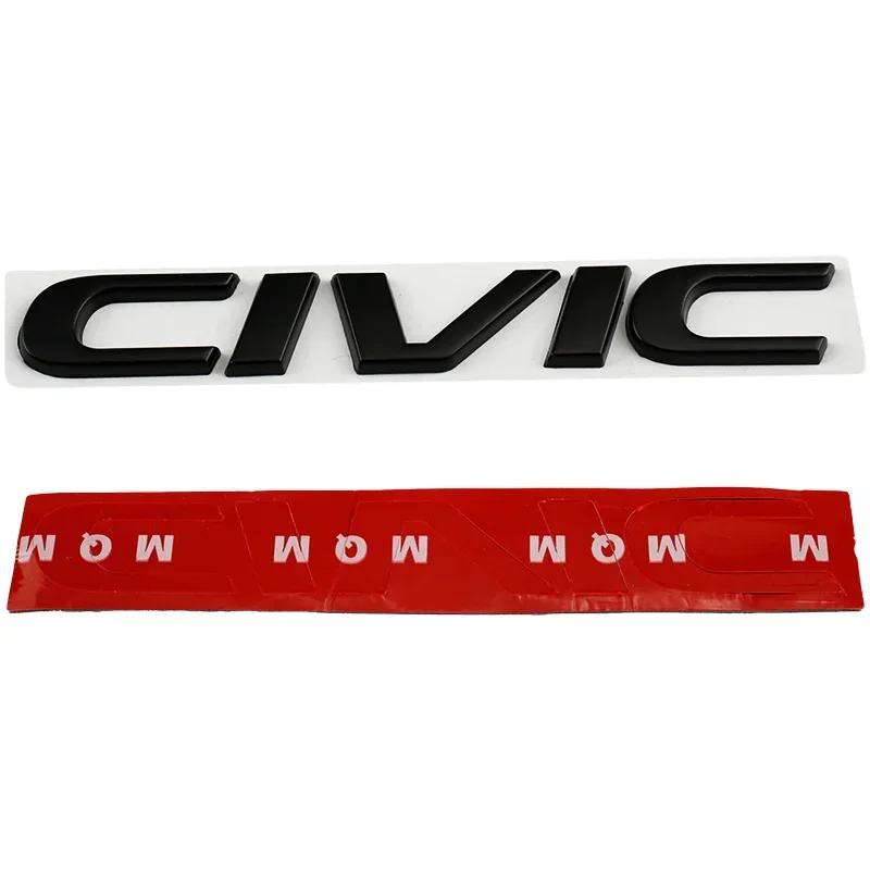 Metal 3D Car Stickers Side Fender Badge Rear Trunk Emblem Decal Styling for Honda CIVIC Logo 10th 11th 8th 2024 2023 Accessories