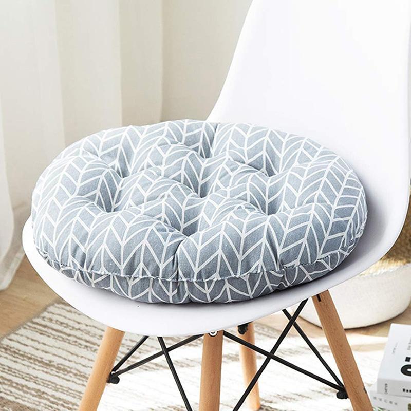 Scaun de birou rotund Scaun student Perna stil pastoral Casa gradina bumbac perna portabila respirabila Cadou decorativ