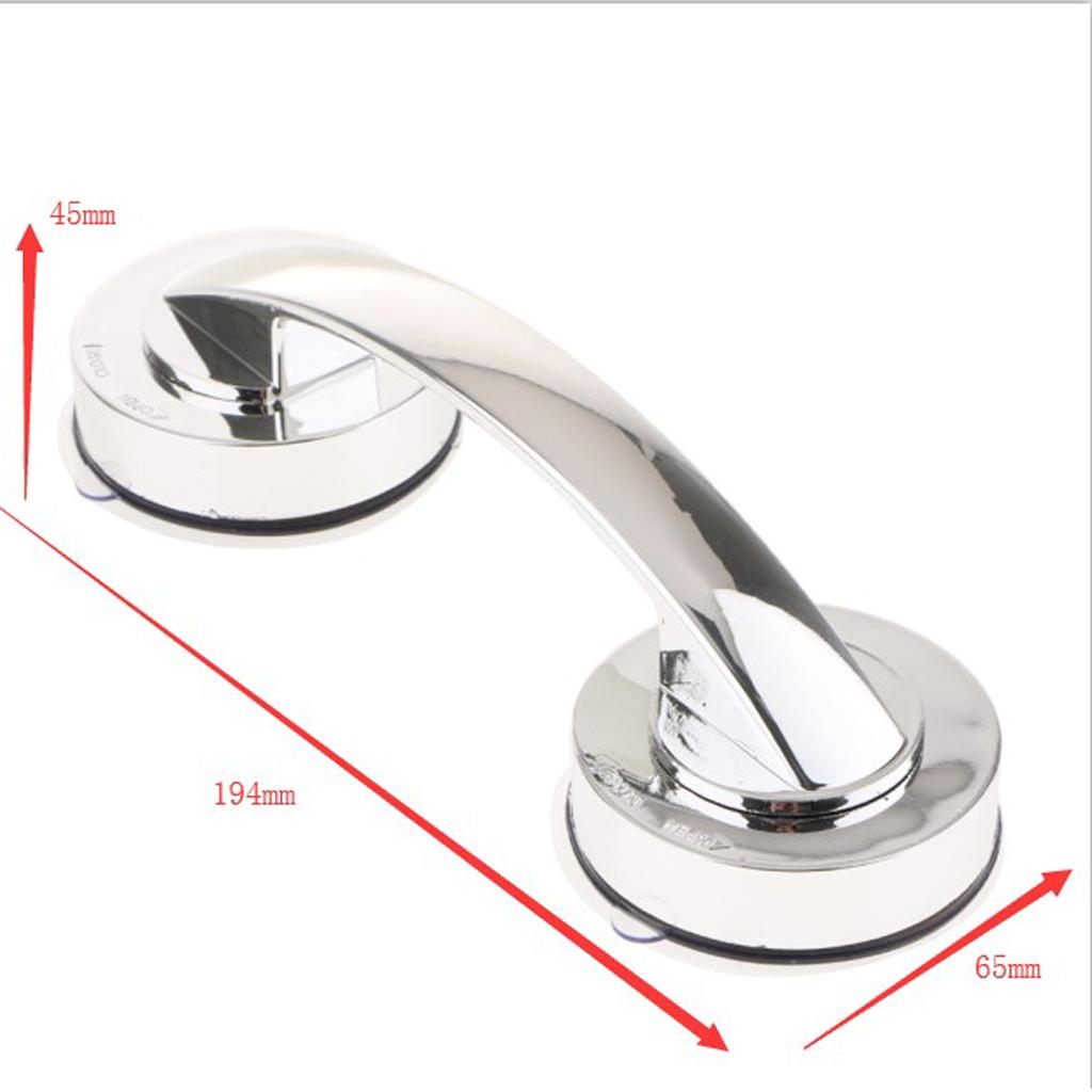 Maniglia per porta in vetro, maniglia per finestra, maniglia per mobile con ventosa, decorazione in argento