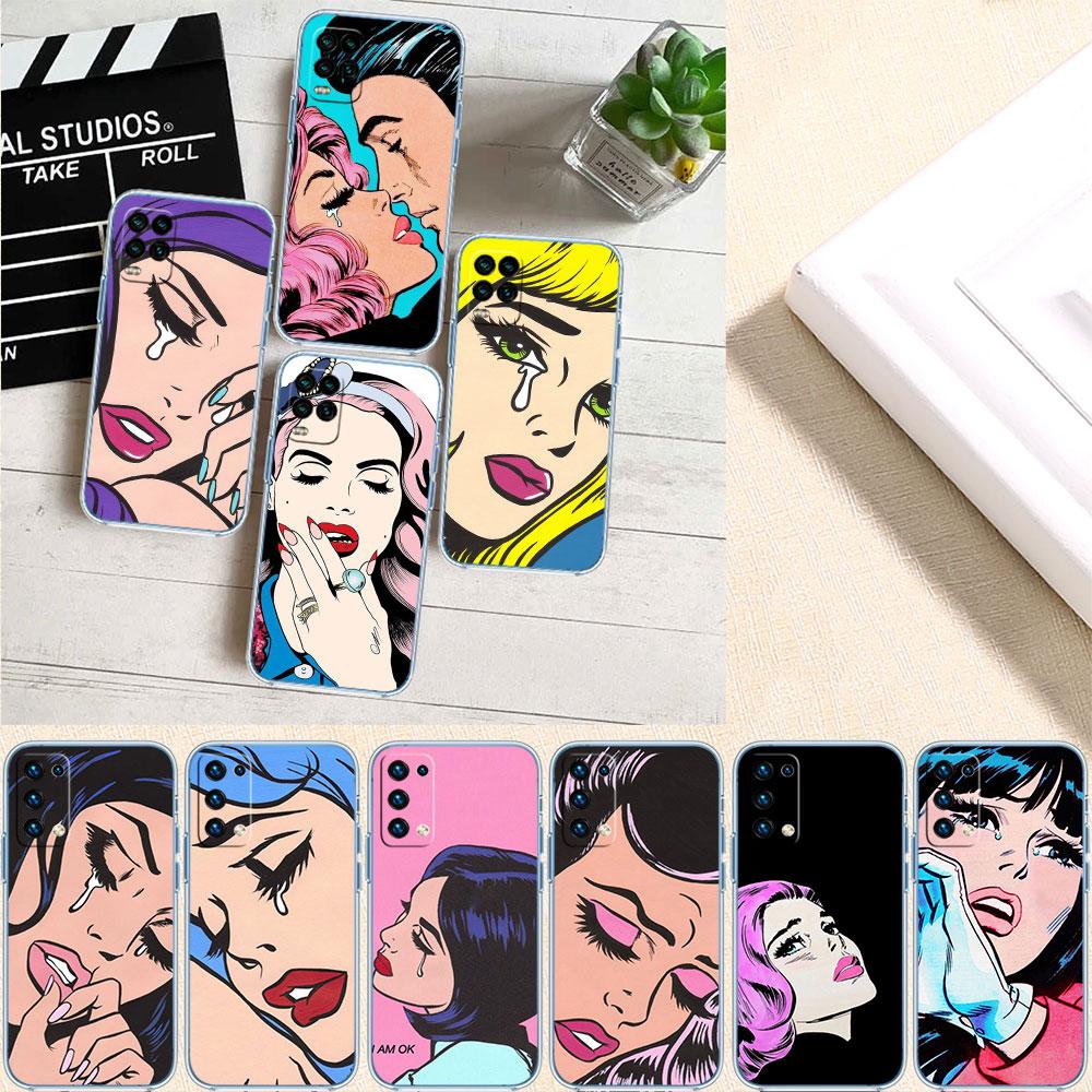 PP21 Crying Comic Girl Sad Case for Motorola G10 G20 G30 G31 G32 G34 G35 G41 G42 G50 G51 G52 G55 G60 G60S G62 G71 G72 G75