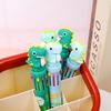 2Pcs Cartoon Cute Dinosaur Multicolor Pen Ten Color Signature Pens Creative Quick-Drying Neutral Pens Writing Smooth Neutral Pen