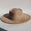 New Heart Top Suede 9 cm Wide Brim Fedora Hat Men's and Women's Autumn Felt Jazz Hat Classic Suede Fedoras Chapeau Sombrero