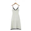 Spring 2026 European & American Style Women's Polka Dot Lace Camisole Dress