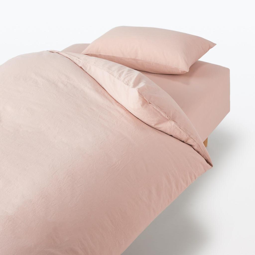 MUJI Washed Duvet Cover, SD, Pink, 84095719