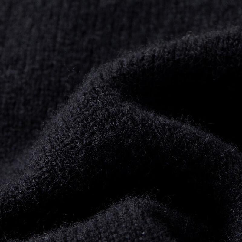 Tuhuang Women's Thick Pure Wool Drawstring Letter Embroidered Sweater