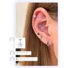 Unique Ear Bone Stud Medical Titanium Steel Ear Studs Ear-Caring Titanium Alloy Earrings Female Small Earrings Ear Bone Ring Circle Ear Ear Bone Pin