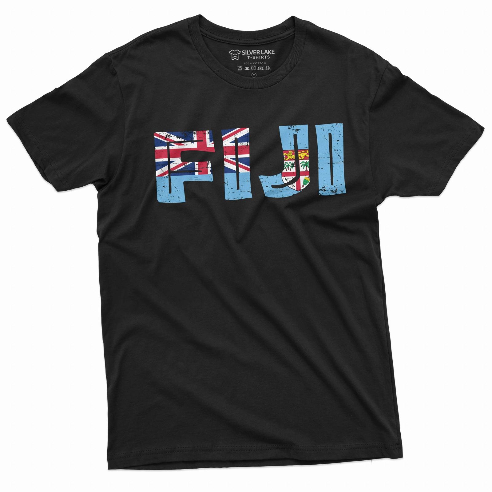 Mens Fiji Shirt Fiji Patriotic Shirt Fiji National Flag Tee Mens Womens Fiji Tee 4XL