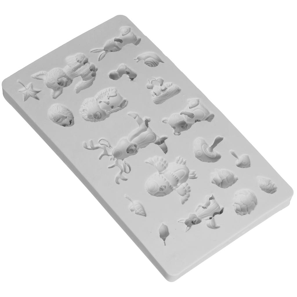 Silicone Mold Gray Forest Cartoon Animals Cake Embossing Fondant Decoration Mould