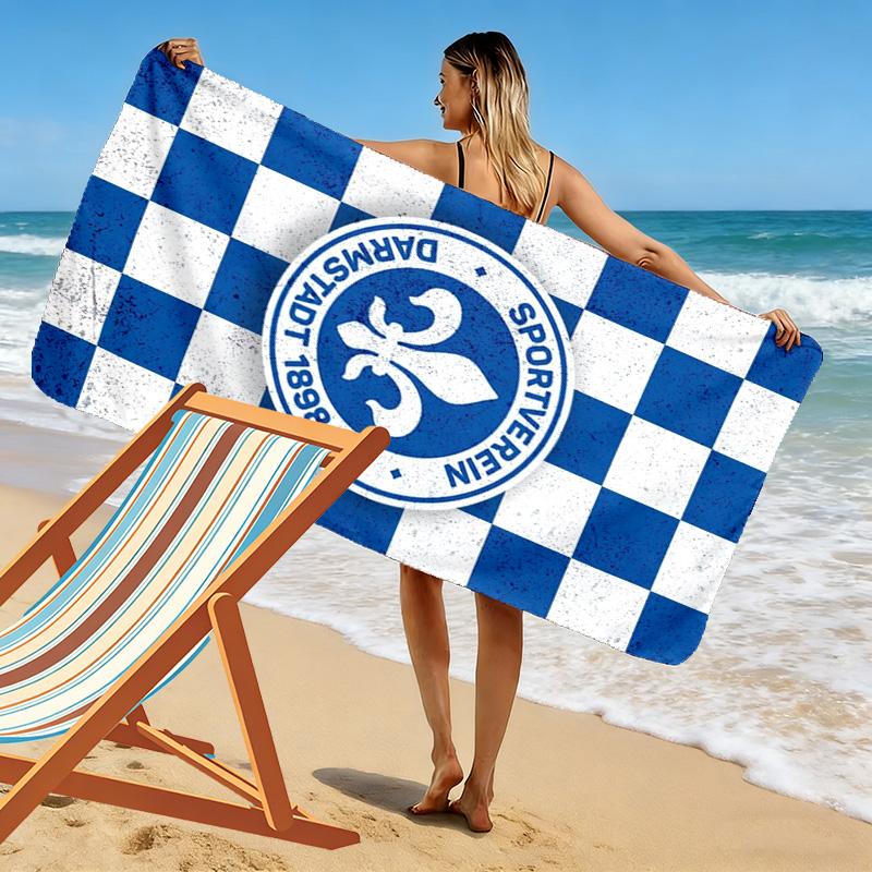 Asciugamano da Spiaggia Stampato SV Darmstadt 98, Asciugamano Grande Morbido ad Asciugatura Rapida per Spiaggia Campeggio Nuoto