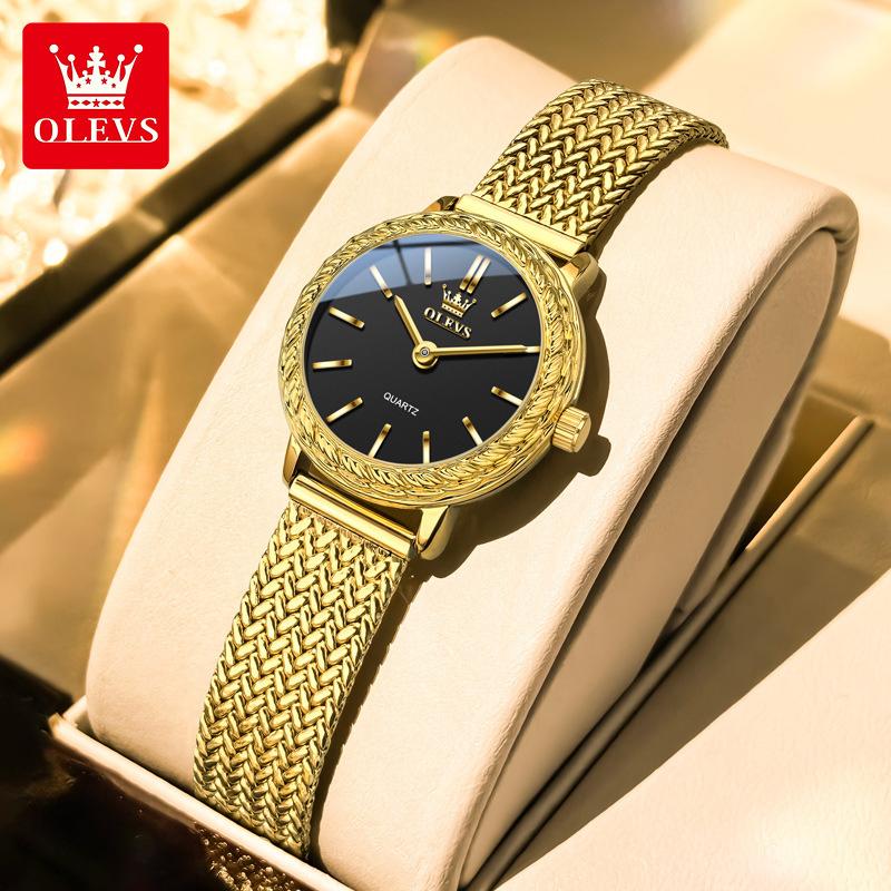 

OLEVS New Women Watches Simple Elegant Quartz Wristwatch Waterproof Watches For Woman Bracelet Watch золотой/чёрный