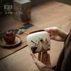 New ceramic tea can household large-capacity storage tank sealed tank large-capacity storage tea can Chinese lotus gift box