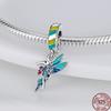 Copper Metal Bird Flying Wings Bee Plant Insect Colored Zircon Charm Bead Component Bead Components Ideal Designed For 3MM Authentic Original