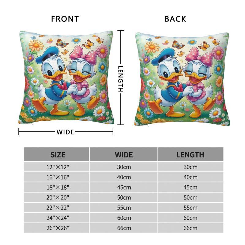Custom Disney Anime Donald Duck Pillow Covers Bedroom Decoration Kawaii Cute Cartoon Outdoor Cushions Square Pillowcase