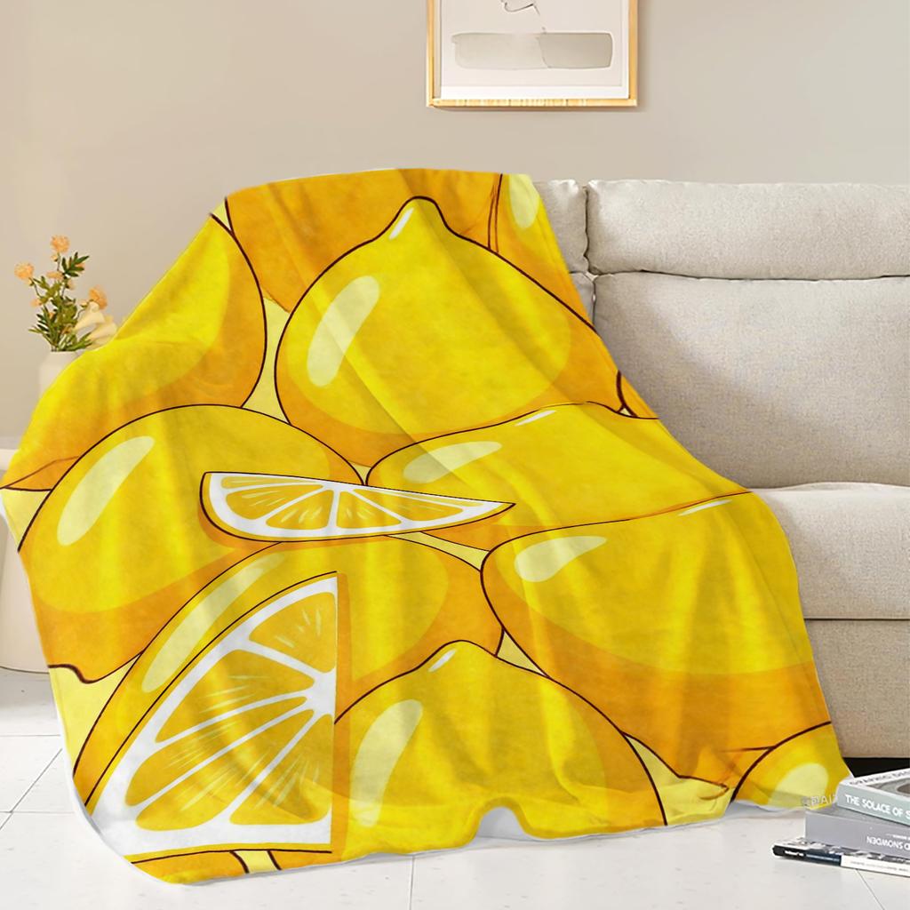 Fruits Oranges Lemons Grapefruits Printed Blanket Soft Fleece Warm Flannel Life Throw Blankets for Sofa Bedding Quilt