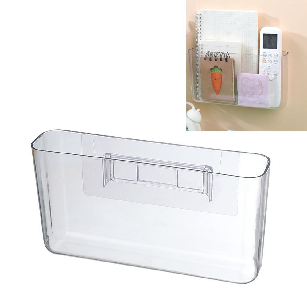 Easy to Install Wall Remote Holder Transparent Wall Mounted Organizer Wall Mount Organizer  Bedroom