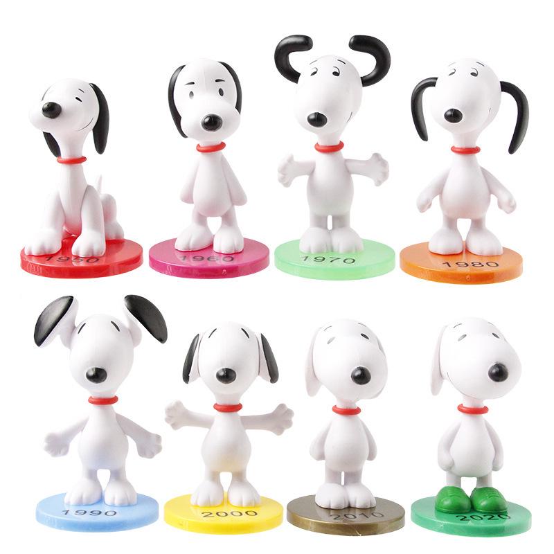 Grenzüberschreitende Trendige Snoopy Mini-Figur Dekoration: PVC Niedliche Schreibtischdekorationen