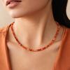 Bohemian Carnelian 4mm Round Beads Necklaces for Women Men Rose Quartzs Tiger Eye Amethysts Choker Bracelet Friendship Jewelry