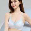 Check Lace Splicing No Steel Ring Push-up Girls Underwear Breathable Gathered U-shaped Beautiful Back Anti-sagging Comfortable Bra