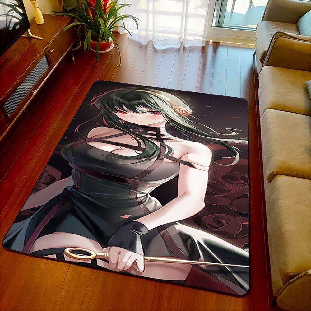 Spy X Family Tappeto Antiscivolo Pavimento Soffice Pavimento per Soggiorno Tappeto Soggiorno Camera da Letto Man Cave Finestra Comodino Decorazione Casa