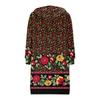 Women's Fashionable Printed  Long Sleeved Drawstring Hooded Zipper Pocket Long Casual Sweatshirt Jacket