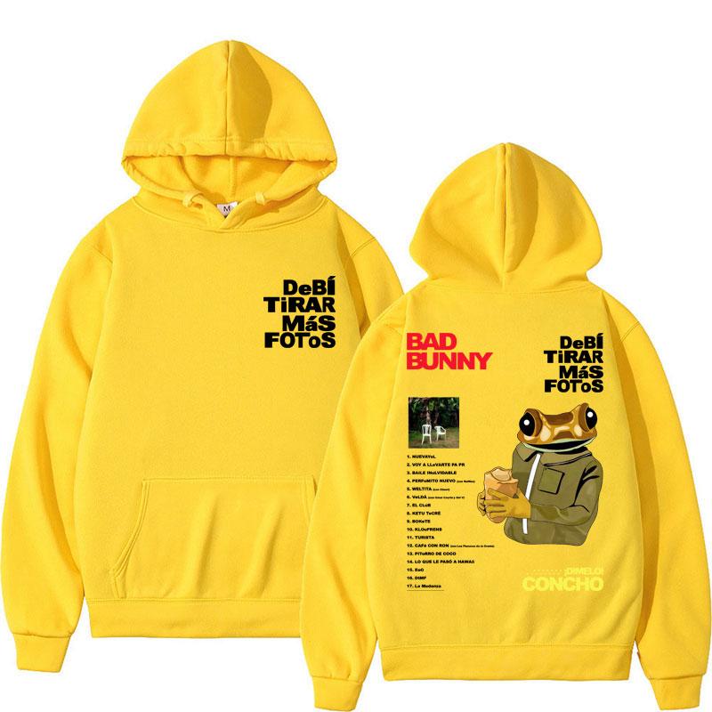 Bad Bunny Debi Tirar Mas Fotos Album Tour Hoodies Herren Damen Mode Hip Hop Sportbekleidung Fleece Warm Übergroße Mäntel