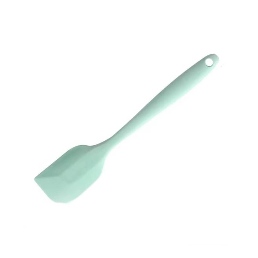 New Small Silicone Scraper Baking Tool Semi Transparent Cream Scraper Butter Mixer Silicone Spoon Scraper Home зелёный