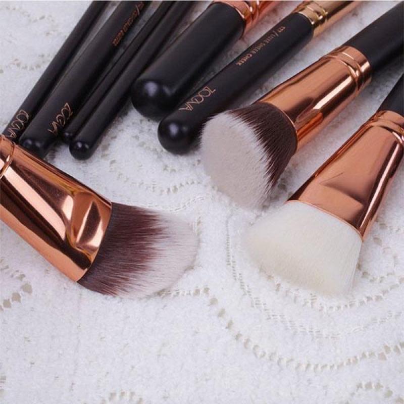 15-teiliges Make-up-Pinsel Set In Roségold – Natürliche Haare, Mit Premium-Reisetasche