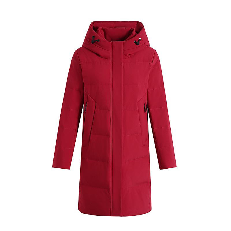 2025 Women's Hooded Mid-Length Winter Down Jacket for Middle-aged and Elderly Mothers