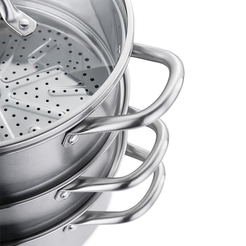 DESLON 28cm 3-Lagen Mehrzweck-Edelstahl-Dampfgarer