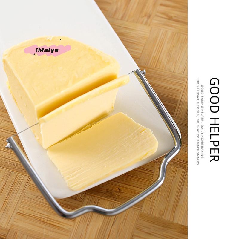 M-1PC Butter Wire Slicer Steel Handheld Butter Cutter Cheese Gadget Wire Kitchen Cutting Supplies Cheese Cutter But