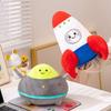 Simulation Spaceship Rocket Doll Plush Toy 18/27 Cm Handmade Cartoon Anime Cute Pillow Cushion Children's Birthday Decoration