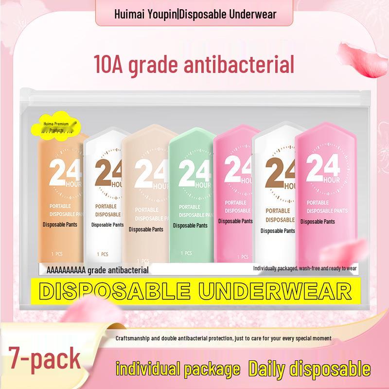 Women's Individually Wrapped Disposable Colored Panties for Maternity, Postpartum, Travel, and Salon Use