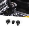 3x Gear Shift Knob Trim Cover Decoration For Ford Mustang 2015- Carbon Fiber