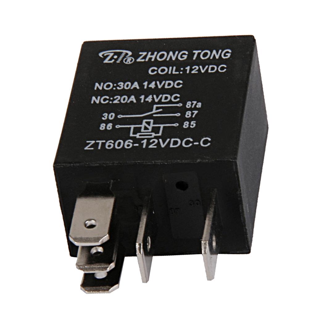 ZT606-12V-C-R DC 12V 20A/30A AMP SPDT Relay Relays 5 P For Car Truck Vehicles
