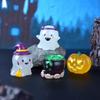 Figurine Miniature Funny Luminous Ghost Micro Landscape Ornaments Mini Figurines for Halloween Decorations Home Desk Room Decor